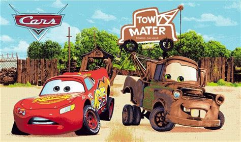 car uk new: Mater and Lightning McQueen - Cars 2 Character Wallpaper