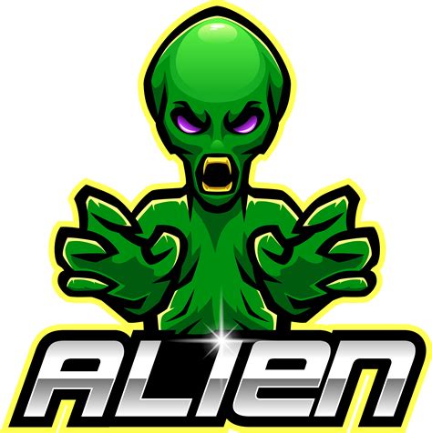 Alien esport mascot logo design By Visink | TheHungryJPEG