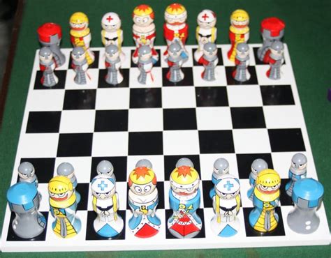 Handpainted Wooden Children's Chess Set - 2.JPG | Exeter Chess Club