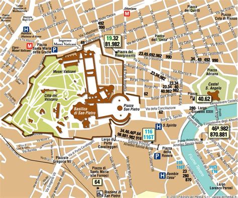 Mappa di San Pietro. St. Peter Map | Rome map, Vatican city, City maps