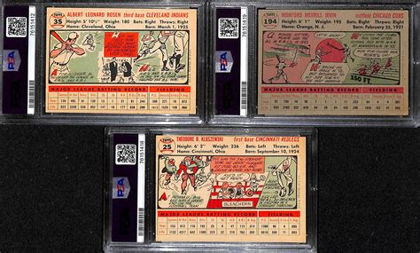 Lot Detail - (3) PSA/DNA Signed/Graded 1956 Topps Cards - Al Rosen (Card Grade 4, Auto Grade 9 ...