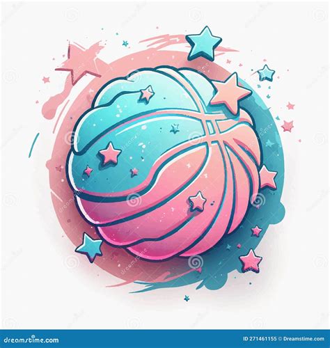 Vector Illustration of Logo Design for Girls Basketball Team Stock ...