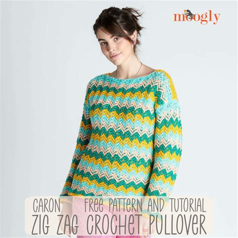 Zig Zag Crochet Pullover: Free Pattern and Tutorial - moogly