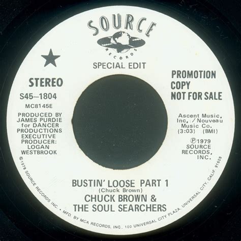 Chuck Brown & The Soul Searchers – Bustin' Loose - Special Edit (1978 ...