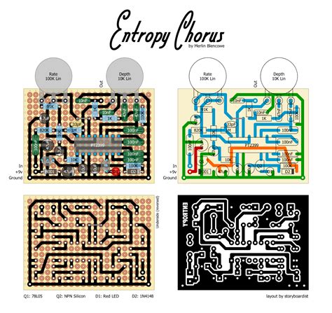 Perf and PCB Effects Layouts: Valve WizardEntropy Chorus