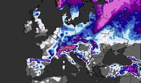 UK snow WARNING: Horrifying weather MAP shows whole of Britain covered ...