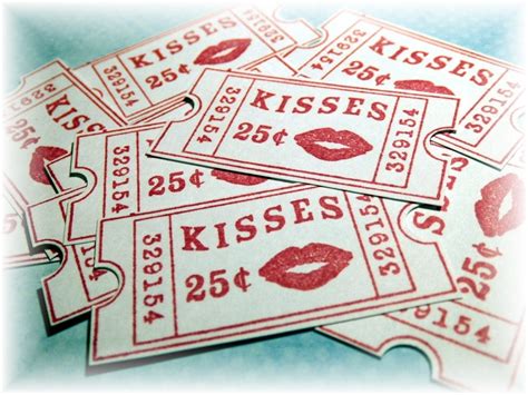 Tickets Kisses LOVE Coupons Valentine Tickets 10 | Etsy