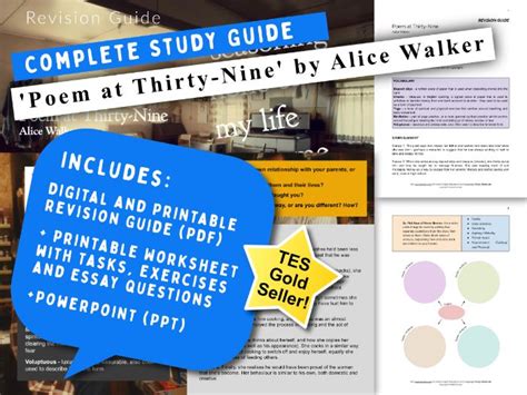 Alice Walker 'Poem at Thirty-Nine' - Complete Study Guide | Teaching Resources