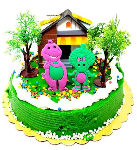 Buy Barney and Friends Cake Topper Set Featuring Barney the Dinosaur and Beloved Characters BEC1 ...