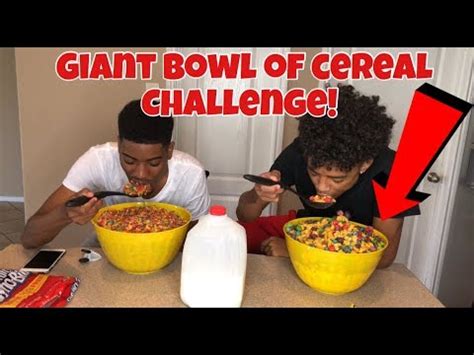 GIANT BOWL OF CEREAL CHALLENGE!!! - YouTube