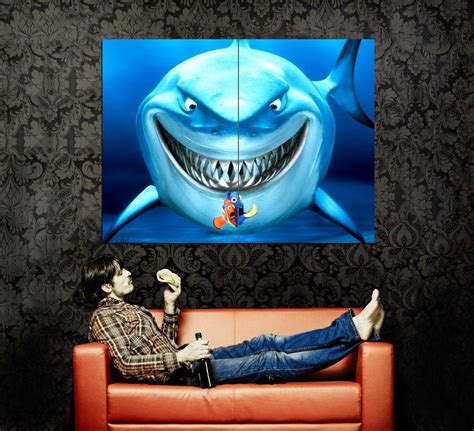 Finding Nemo Shark Pixar Art Huge 47x35 Print POSTER