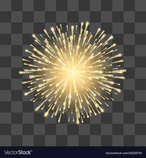 Fireworks festival gold firework Royalty Free Vector Image