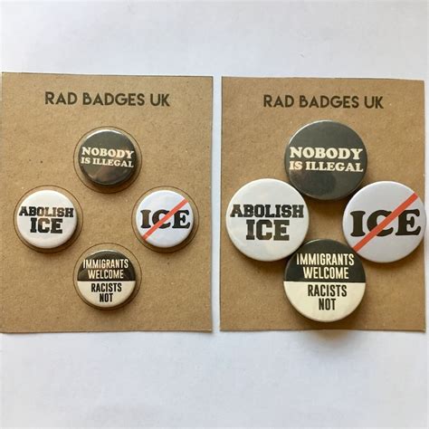 4 Set Immigration ICE Protest Pins Pro-immigrant Buttons - Etsy UK