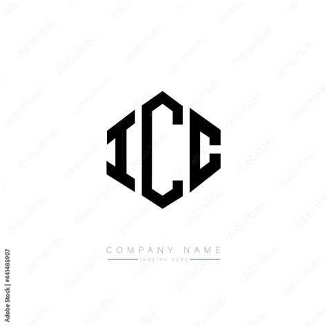 ICC letter logo design with polygon shape. ICC polygon logo monogram ...