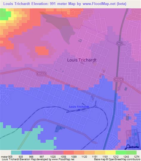 Elevation of Louis Trichardt,South Africa Elevation Map, Topography, Contour