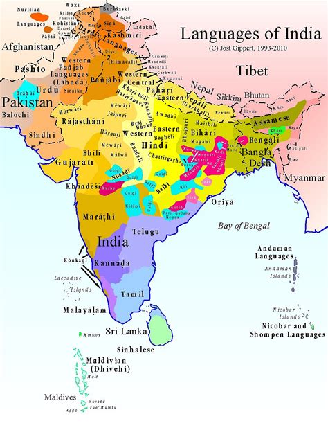 TITUS Didactica: Language Map India: Map frame