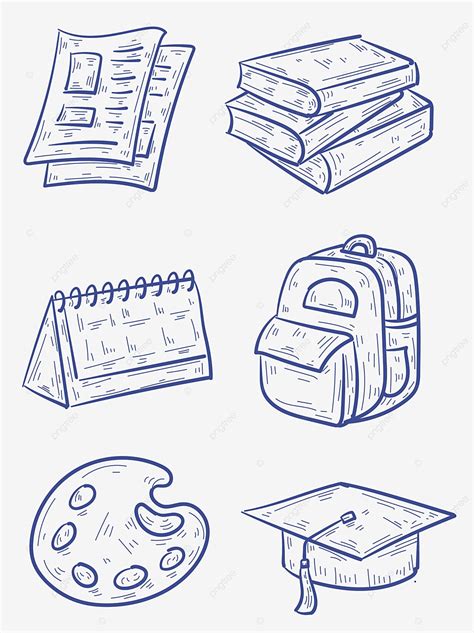 Hand Drawn Decoration Vector Hd Images, Hand Drawn Drawing Stationery ...