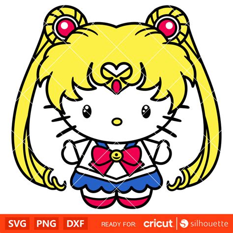 Hello Kitty Sailor Moon Svg, Sanrio Svg, Hello Kitty Svg, Kawaii Svg ...