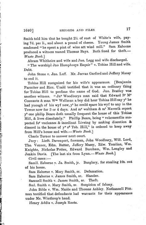 Records and Files of the Quarterly Courts of Essex County