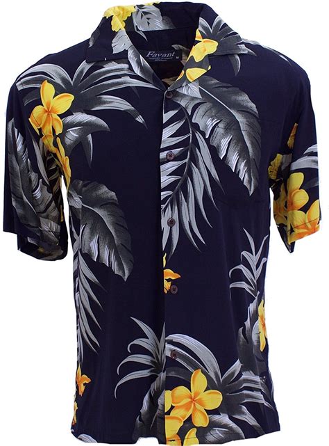 Tropical Luau Beach Floral Print Men's Hawaiian Aloha Shirt - Black/yellow - CV180M8KINY | Mens ...