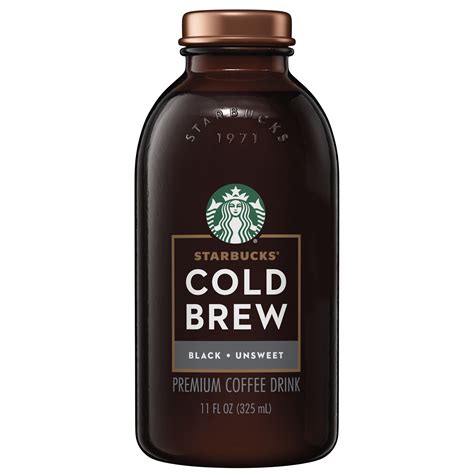 Starbucks Cold Brew, Black Unsweetened Coffee, 11 oz Glass Bottle - Walmart.com