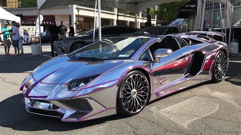 Chrome & Purple Lamborghini Aventador SV ! - YouTube