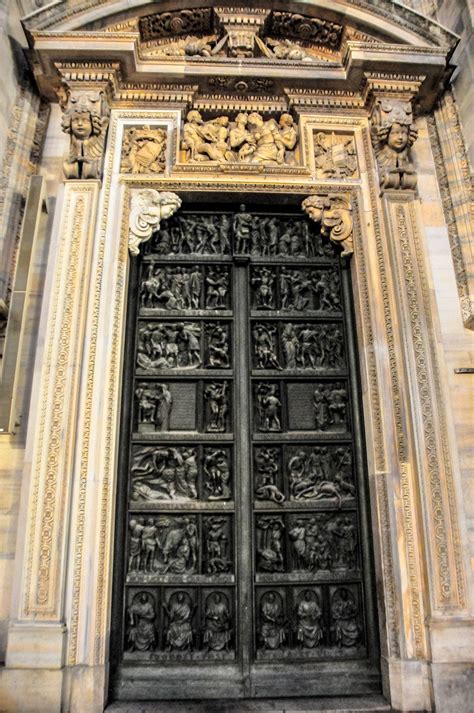 The Main Portal and the Creation of Eve sculpture to the Duomo di ...