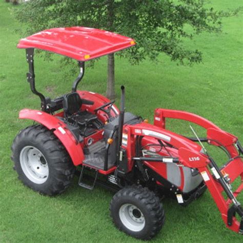 Deluxe Fiberglass Canopy for Mahindra M-Power Tractors. Includes Mounting Kit for 4" x 2" Roll ...