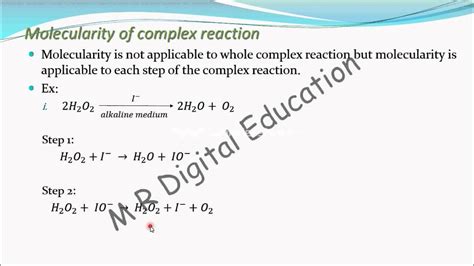 molecularity of complex reaction(chemical kinetics part 34 for CBSE class 12 and JEE, IIT) - YouTube