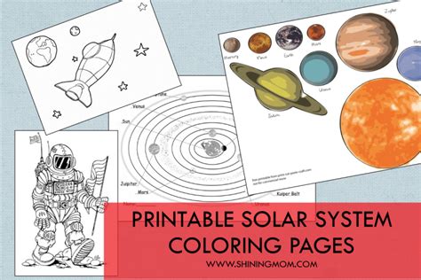 Printable Solar System Coloring Sheets for Kids!