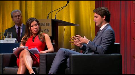 Fox Business' Susan Li interviews Canadian Prime Minister Justin Trudeau at the Economic Club of ...