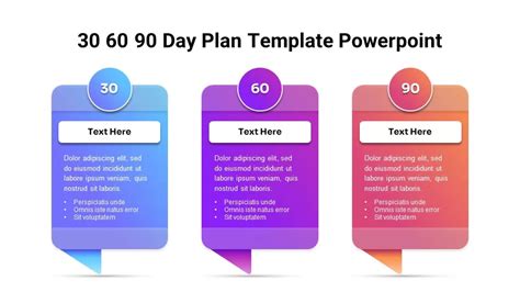 Free 30 60 90 Day Plan Slide Template for PowerPoint