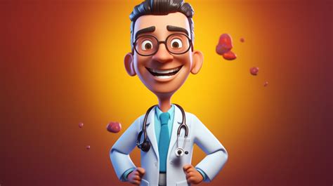 Whimsical 3d Rendering Of A Playful Medical Practitioner Background, Gym Cartoon, 3d Cartoon, 3d ...