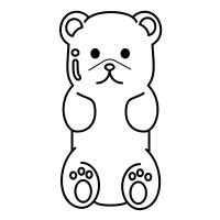 Gummy Bear Outline Svg