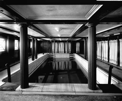 Interiors, RMS Aquitania (1914). Image source here . Swimming Bath, Swimming Pools, Titanic Ship ...