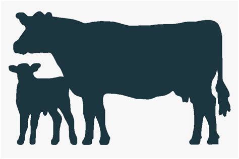 Cow Clip Art Calf - Cow And Calf Svg, HD Png Download - kindpng