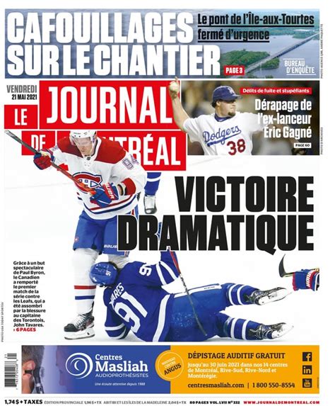 La page couverture du Journal de Montréal aujourd'hui... : r/Quebec