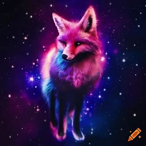 Cosmic galaxy fox on Craiyon