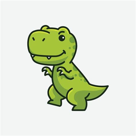 cute baby tyrannosaurus rex cartoon dinosaur character illustration is ...