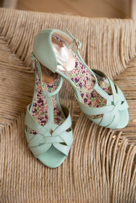 Vintage-Inspired Blue Wedding Shoes