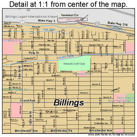 Billings Montana Street Map 3006550