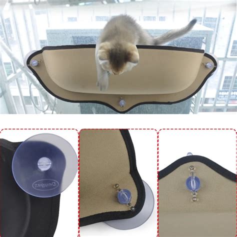 Cat Hammock Cat Perch Window Seat Suction Cups Space Saving Pet Resting ...