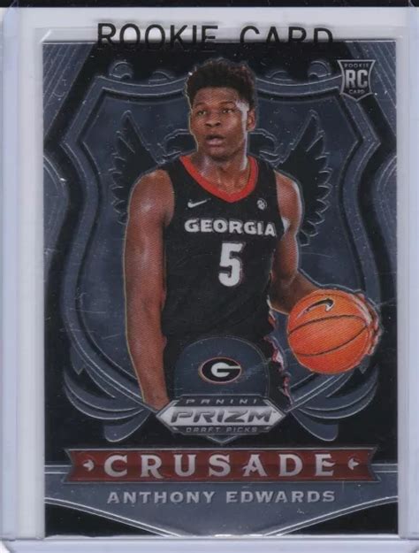 ANTHONY EDWARDS ROOKIE CARD 2020 Panini PRIZM DRAFT PICKS Basketball RC ...