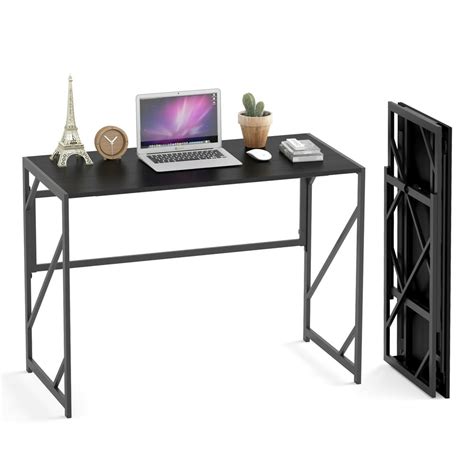 Jusmart Folding Desk Writing Computer Desk for Home Office, No-Assembly ...