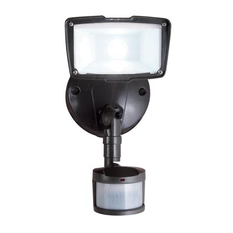 All-Pro 110-Degree Bronze Motion Activated Sensor Outdoor Integrated LED Security Flood Light ...