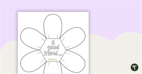 Friendship Flower Template | Teach Starter