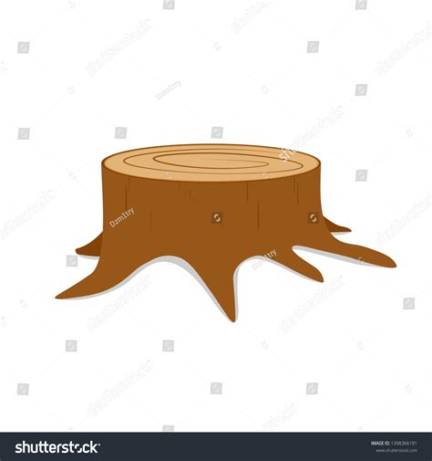 Tree Stump Roots Clipart Image Isolated Stock Illustration 1398366191 ...