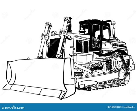 Bulldozer Vector Eps Vector, Eps, Logo, Icon, Silhouette Illustration ...