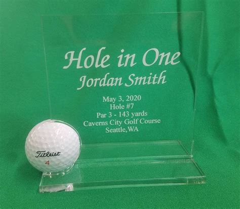 Hole in One Golf Trophy Award - Etsy