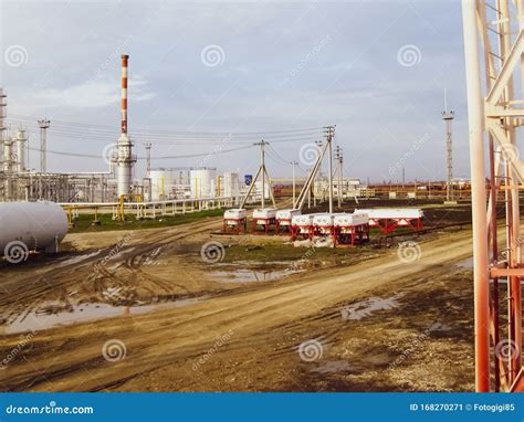 Oil Refinery. Equipment for Primary Oil Refining Stock Image - Image of ...